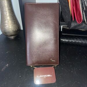 Lancel Chocolate Brown Leather Wallet Excellent Condition